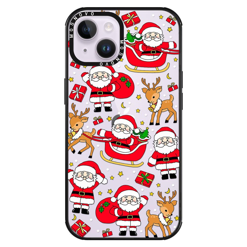 Cute Santa Claus Deer Phone Case - iPhone 14 Plus Case - MOSNOVO