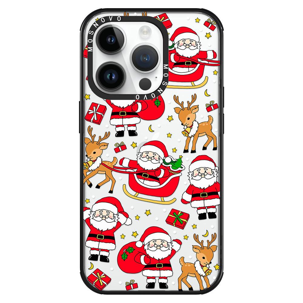 Cute Santa Claus Deer Phone Case - iPhone 14 Pro Case - MOSNOVO