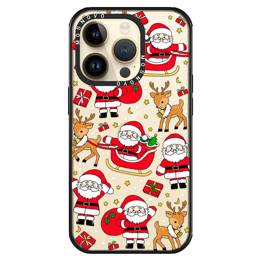 Cute Santa Claus Deer Phone Case - iPhone 14 Pro Case - MOSNOVO