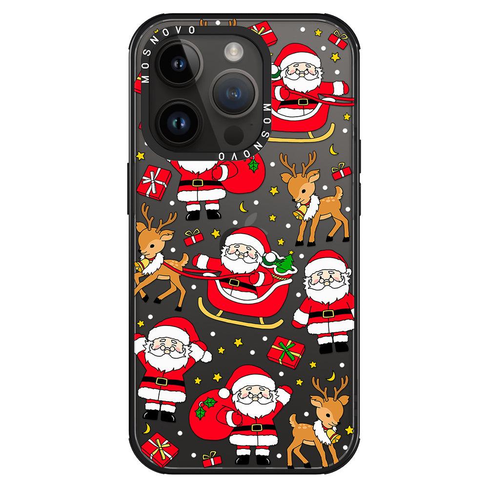 Cute Santa Claus Deer Phone Case - iPhone 14 Pro Case - MOSNOVO