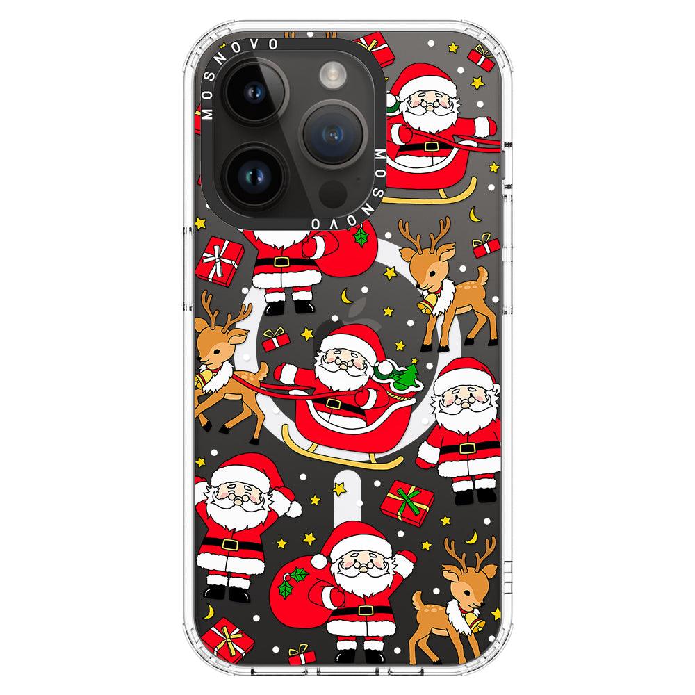 Cute Santa Claus Deer Phone Case - iPhone 14 Pro Case - MOSNOVO