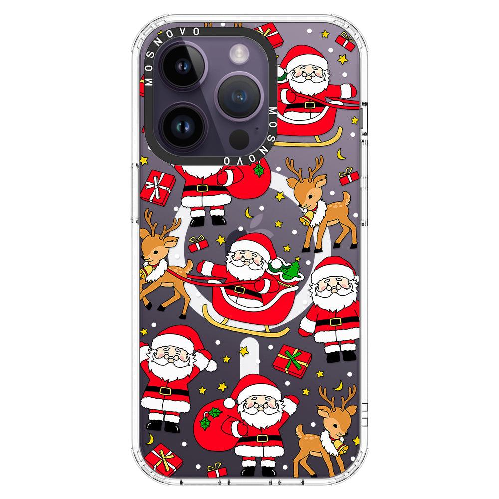 Cute Santa Claus Deer Phone Case - iPhone 14 Pro Case - MOSNOVO