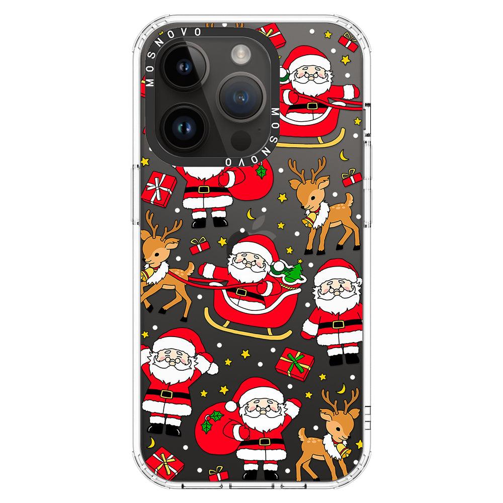 Cute Santa Claus Deer Phone Case - iPhone 14 Pro Case - MOSNOVO