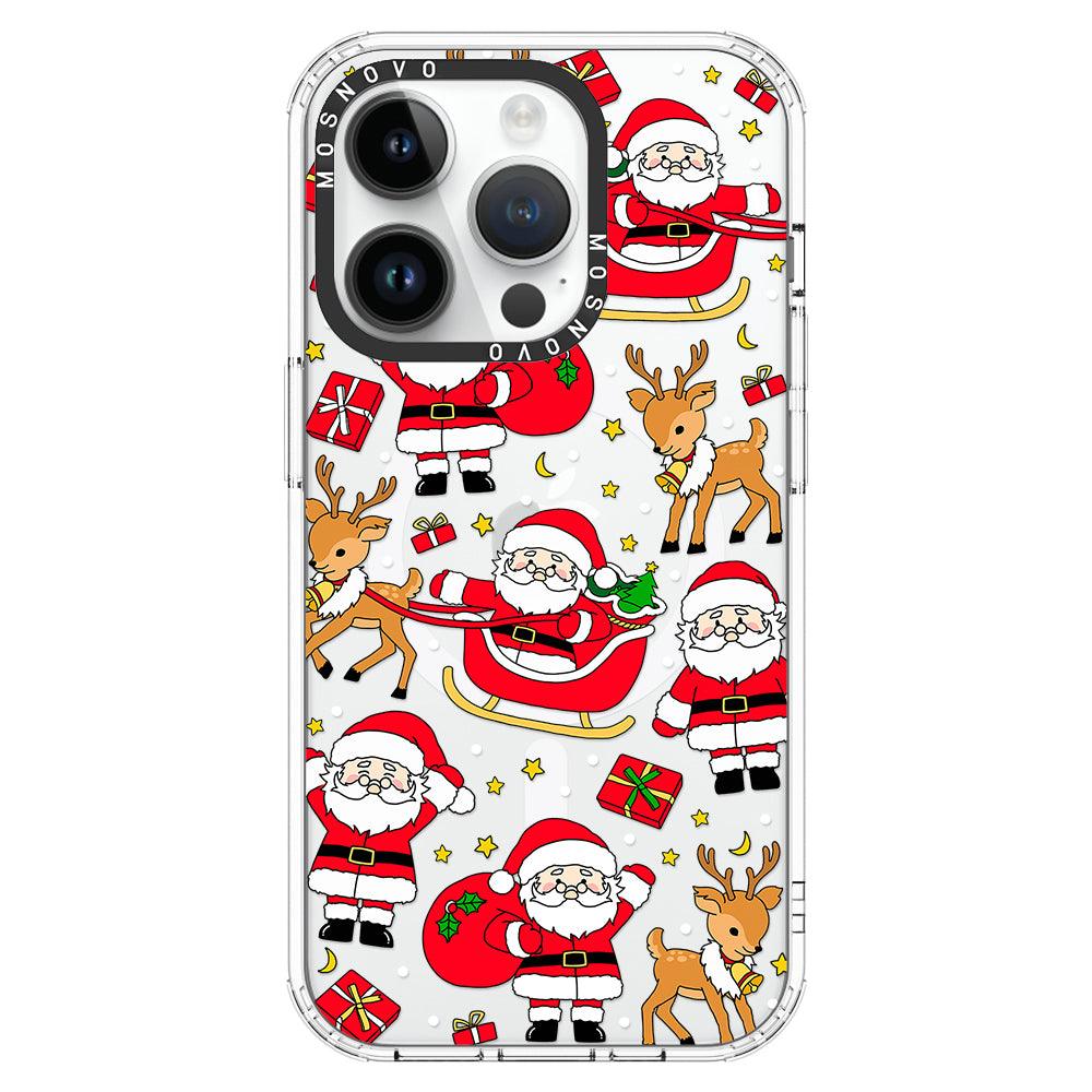 Cute Santa Claus Deer Phone Case - iPhone 14 Pro Case - MOSNOVO