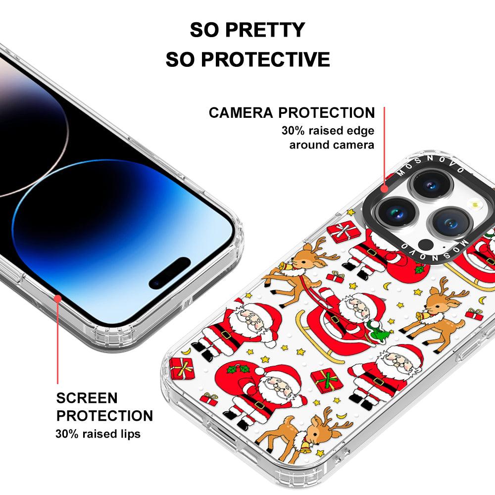 Cute Santa Claus Deer Phone Case - iPhone 14 Pro Case - MOSNOVO