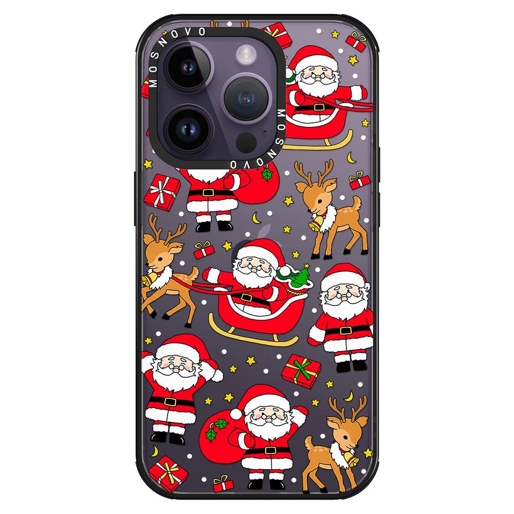 Cute Santa Claus Deer Phone Case - iPhone 14 Pro Case - MOSNOVO