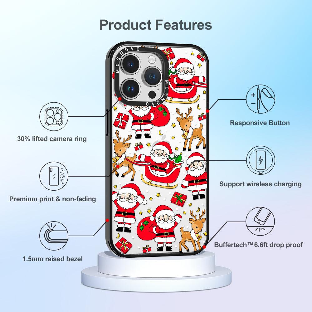 Cute Santa Claus Deer Phone Case - iPhone 14 Pro Max Case - MOSNOVO