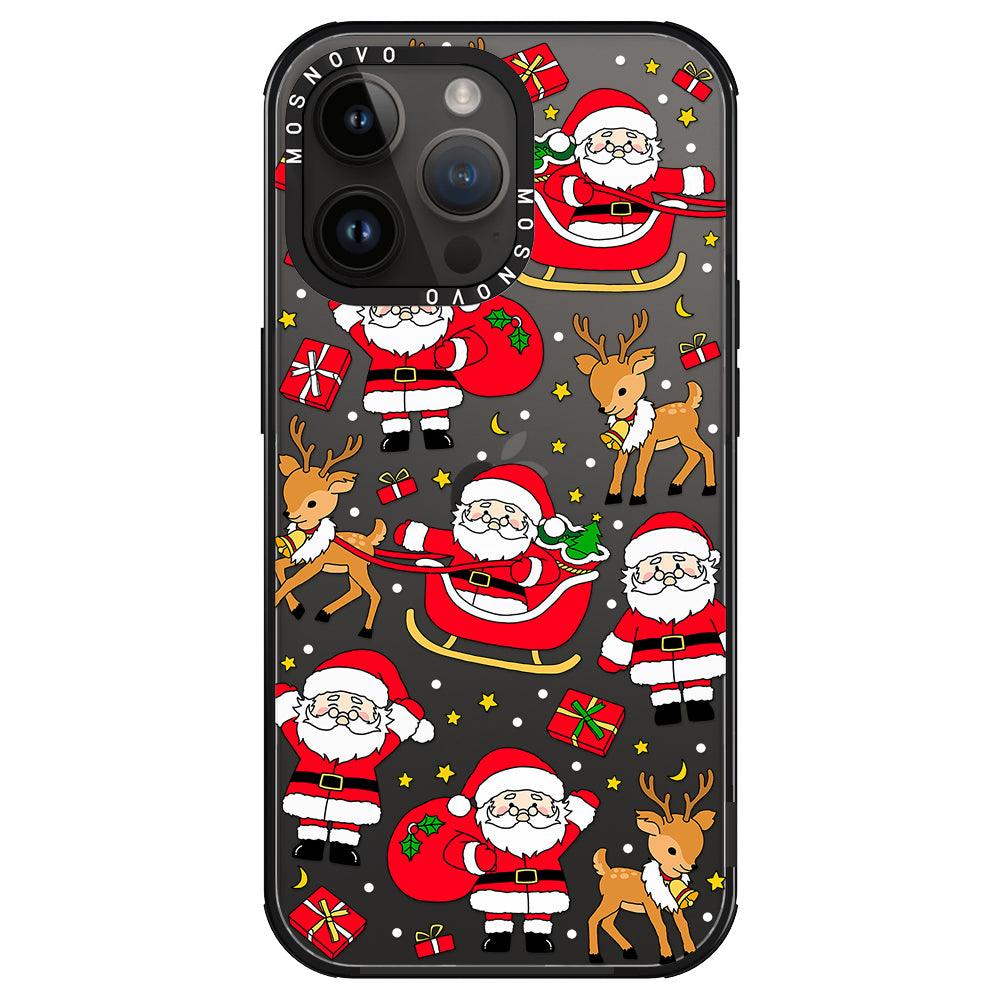 Cute Santa Claus Deer Phone Case - iPhone 14 Pro Max Case - MOSNOVO