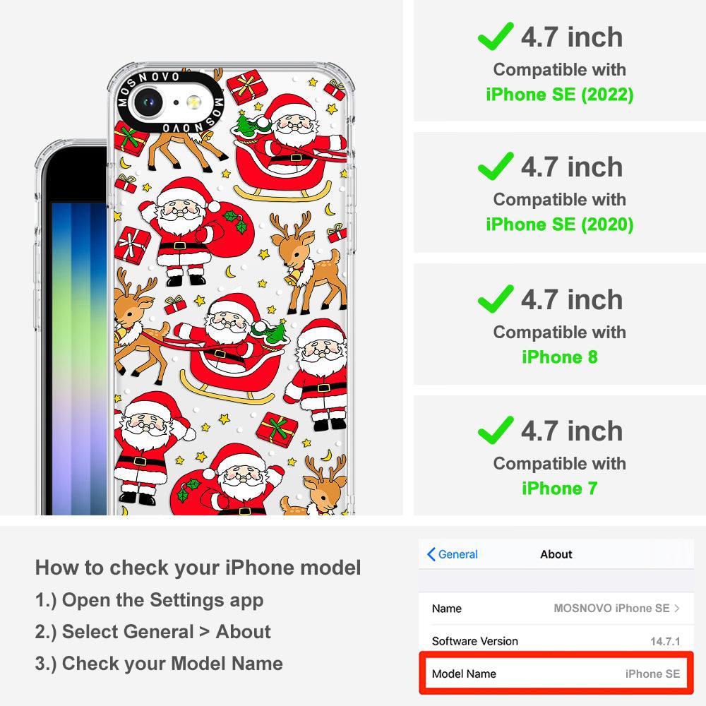 Cute Santa Claus Deer Phone Case - iPhone 8 Case - MOSNOVO