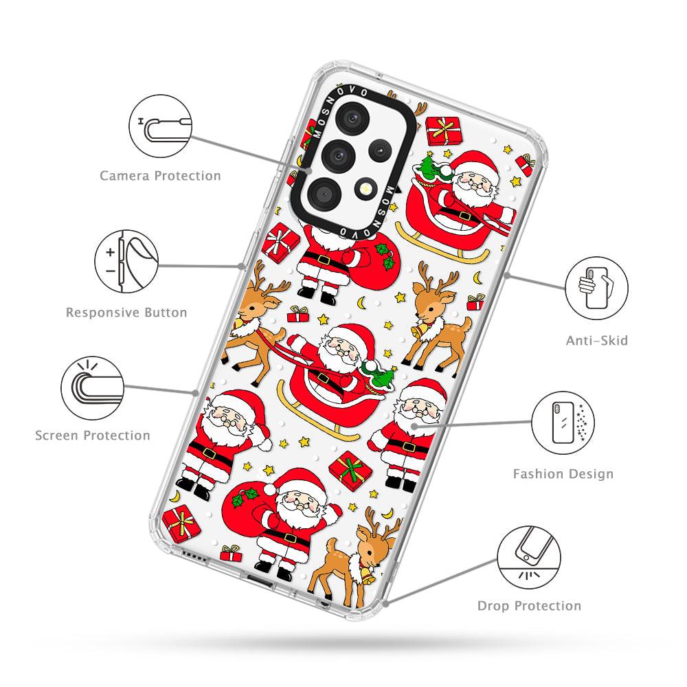 Cute Santa Claus Deer Phone Case - Samsung Galaxy A52 & A52s Case - MOSNOVO