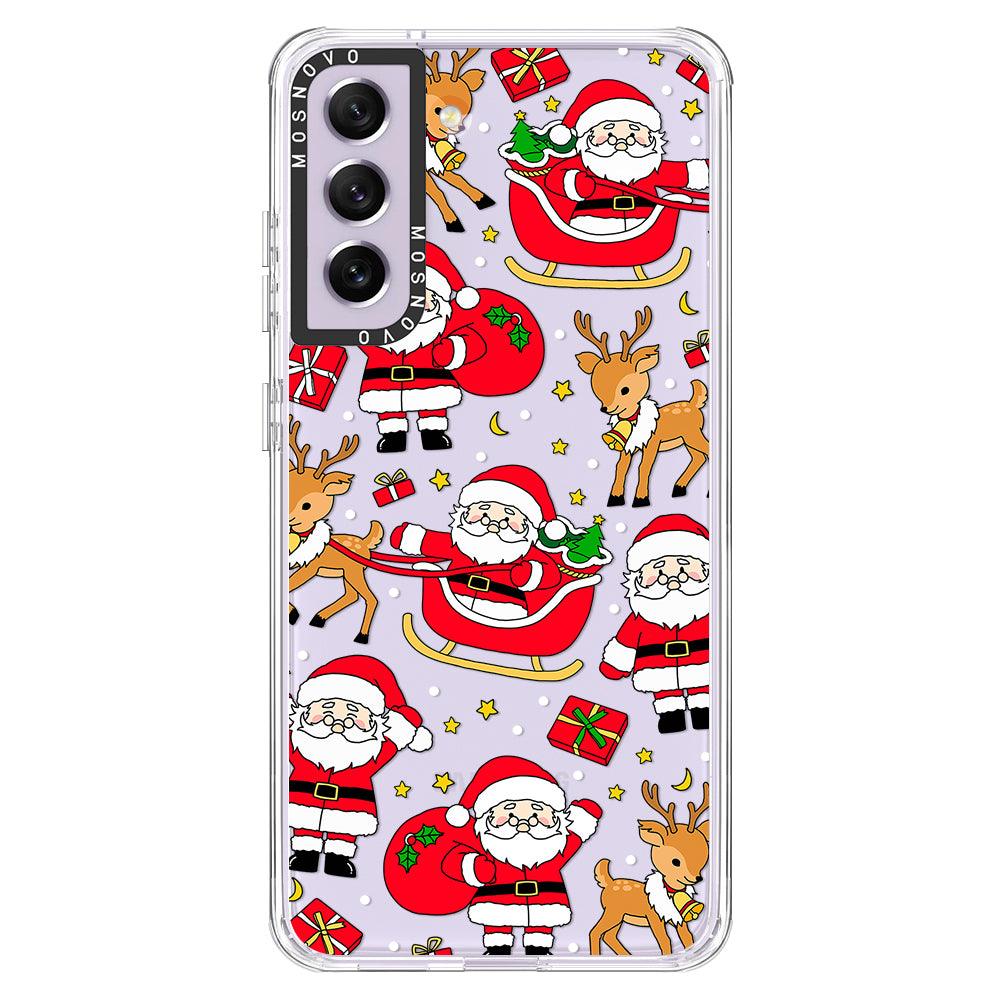 Cute Santa Claus Deer Phone Case - Samsung Galaxy S21 FE Case - MOSNOVO