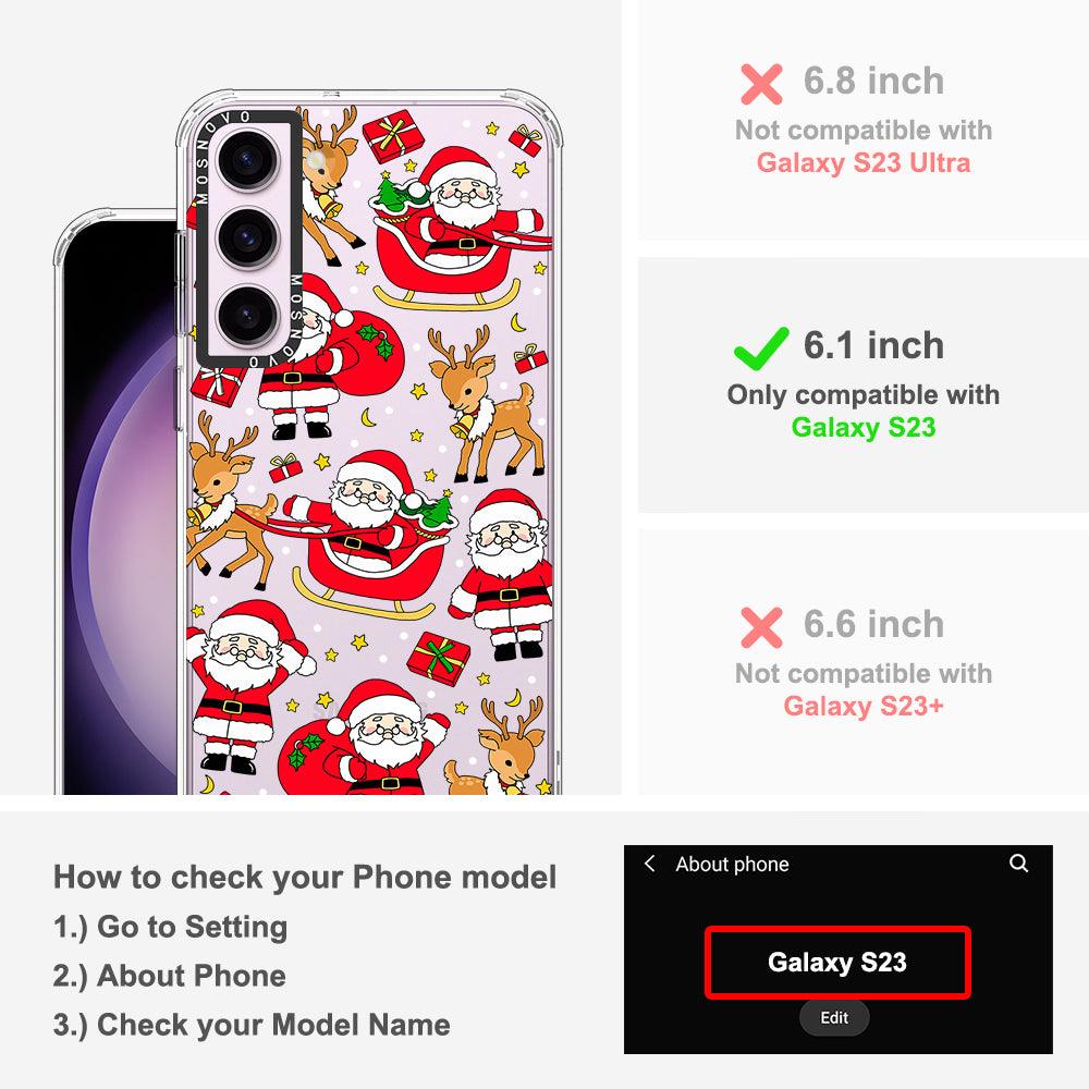 Cute Santa Claus Deer Phone Case - Samsung Galaxy S23 Case - MOSNOVO