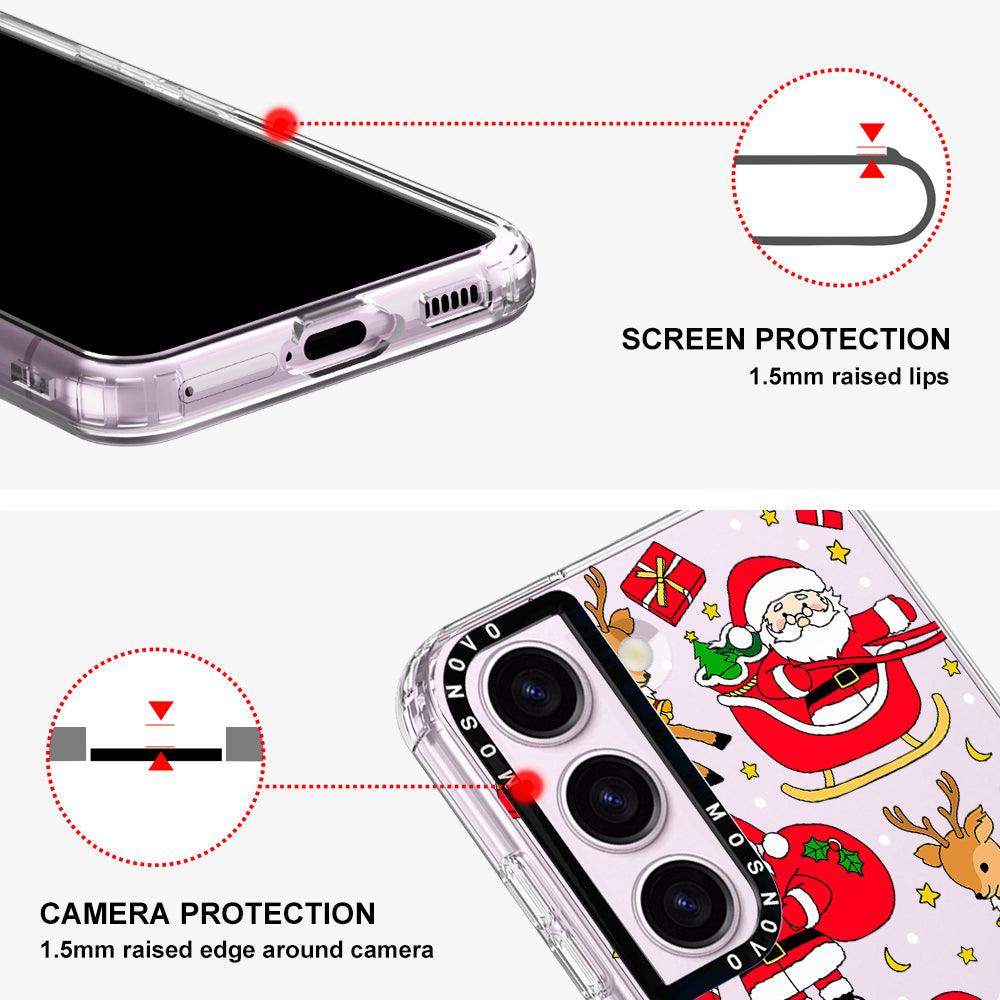 Cute Santa Claus Deer Phone Case - Samsung Galaxy S23 Case - MOSNOVO