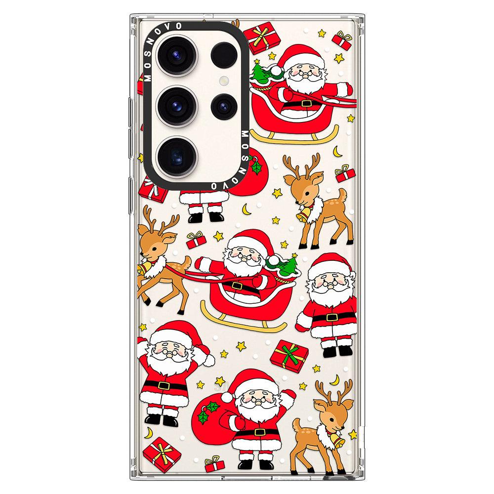 Cute Santa Claus Deer Phone Case - Samsung Galaxy S23 Ultra Case - MOSNOVO