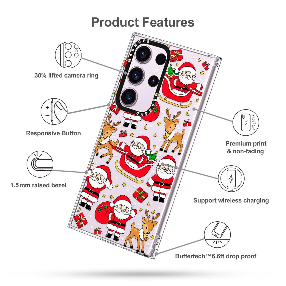 Cute Santa Claus Deer Phone Case - Samsung Galaxy S23 Ultra Case - MOSNOVO