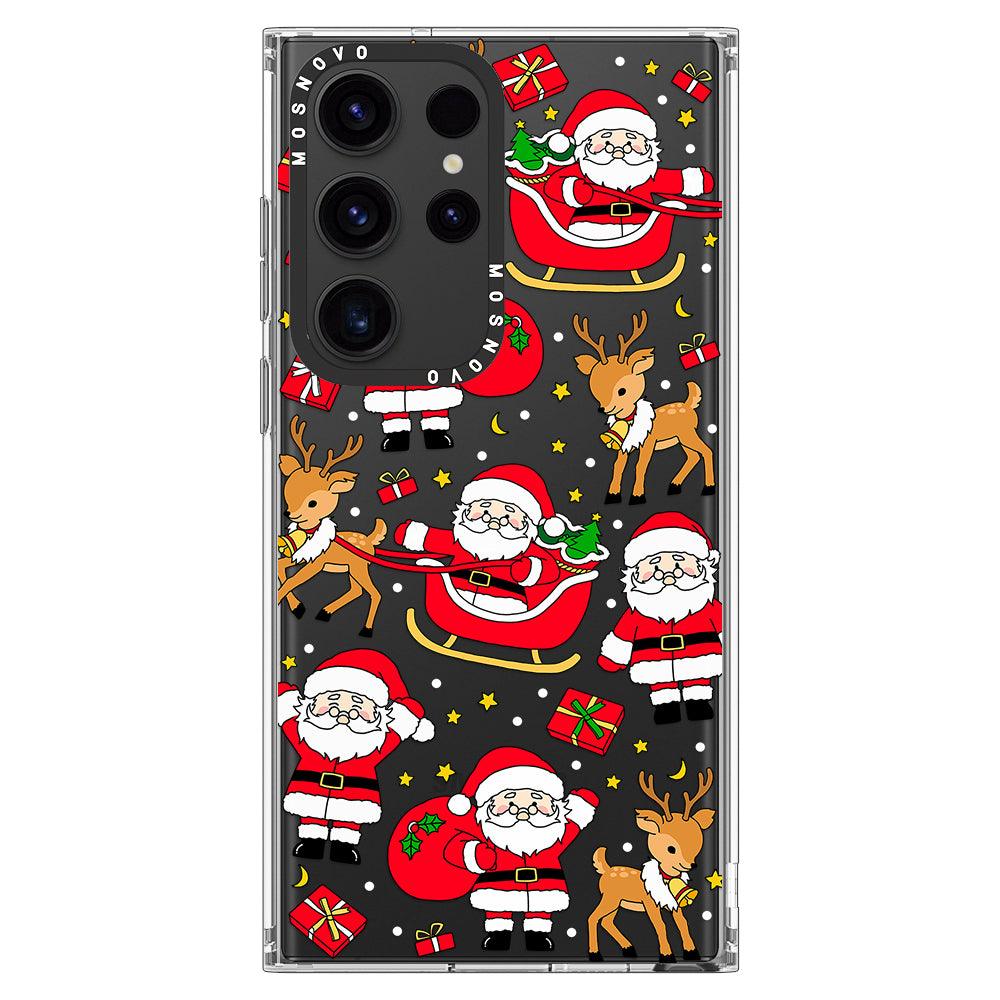 Cute Santa Claus Deer Phone Case - Samsung Galaxy S23 Ultra Case - MOSNOVO