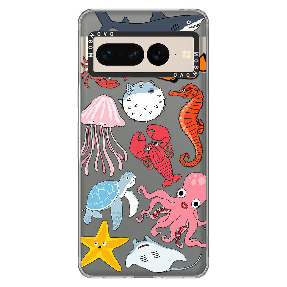 Cute Sea Animals Phone Case - Google Pixel 7 Pro Case - MOSNOVO