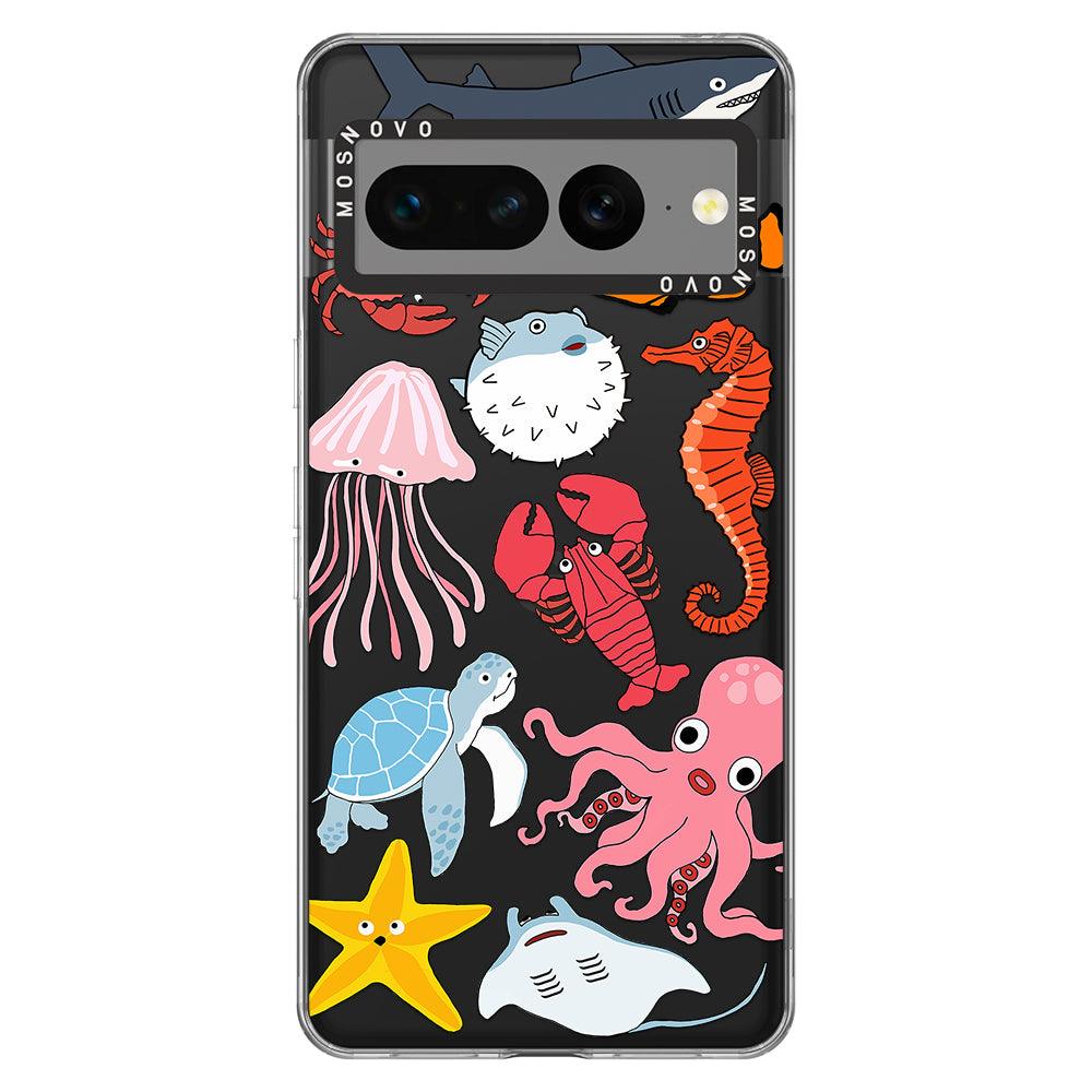 Cute Sea Animals Phone Case - Google Pixel 7 Pro Case - MOSNOVO