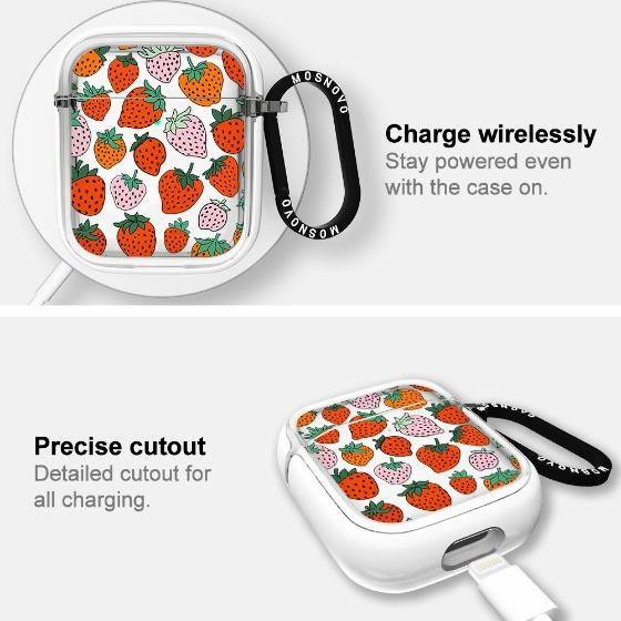 Pretty Strawberries AirPods 1/2 Case - MOSNOVO