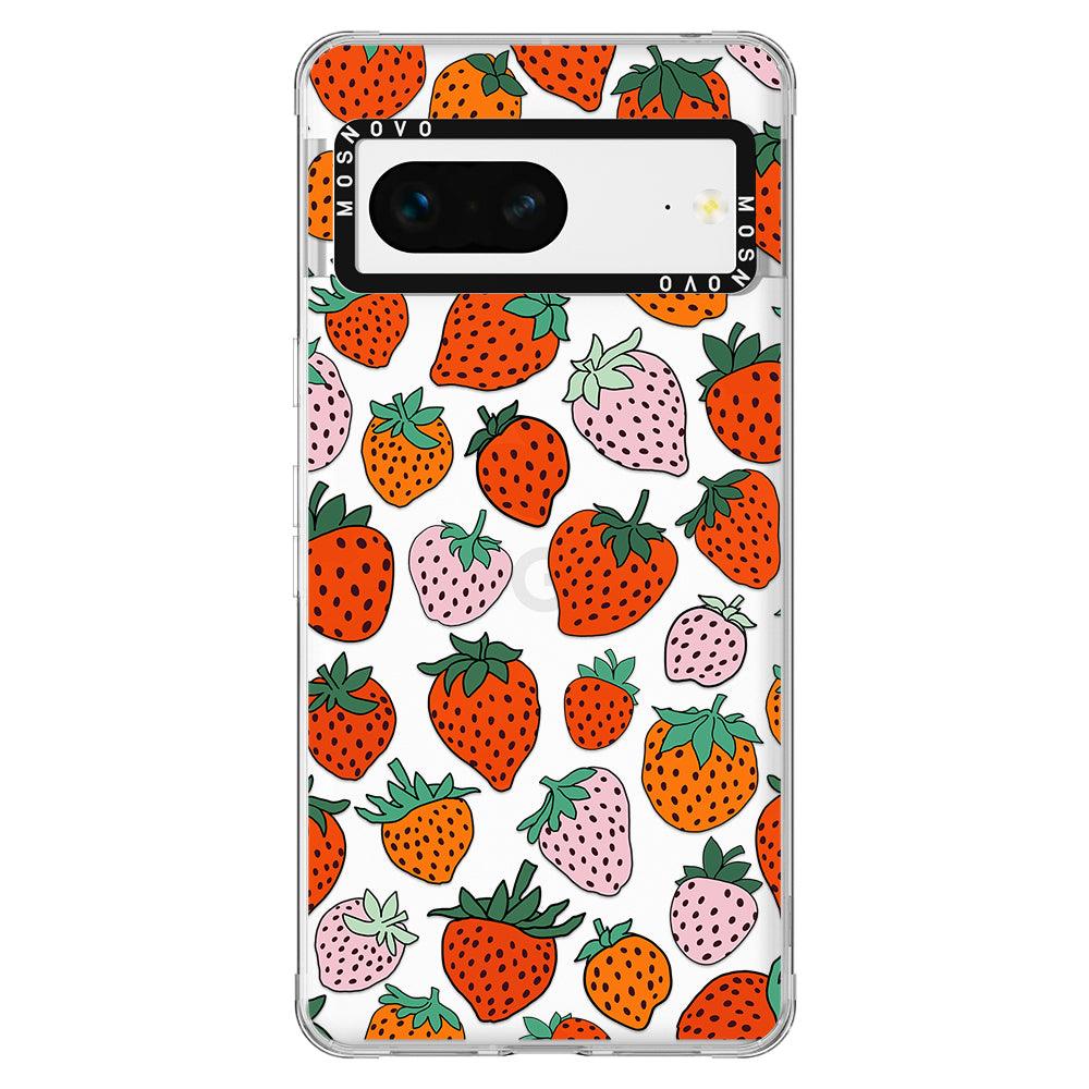 Cute Strawberry Phone Case - Google Pixel 7 Case - MOSNOVO