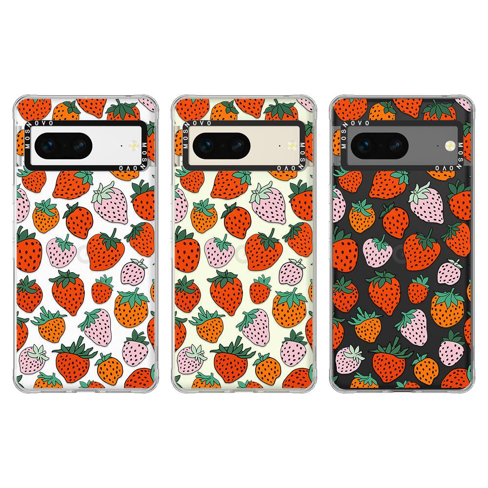 Cute Strawberry Phone Case - Google Pixel 7 Case - MOSNOVO