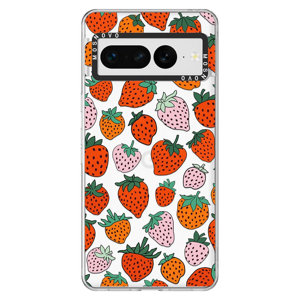 Cute Strawberry Phone Case - Google Pixel 7 Pro Case - MOSNOVO