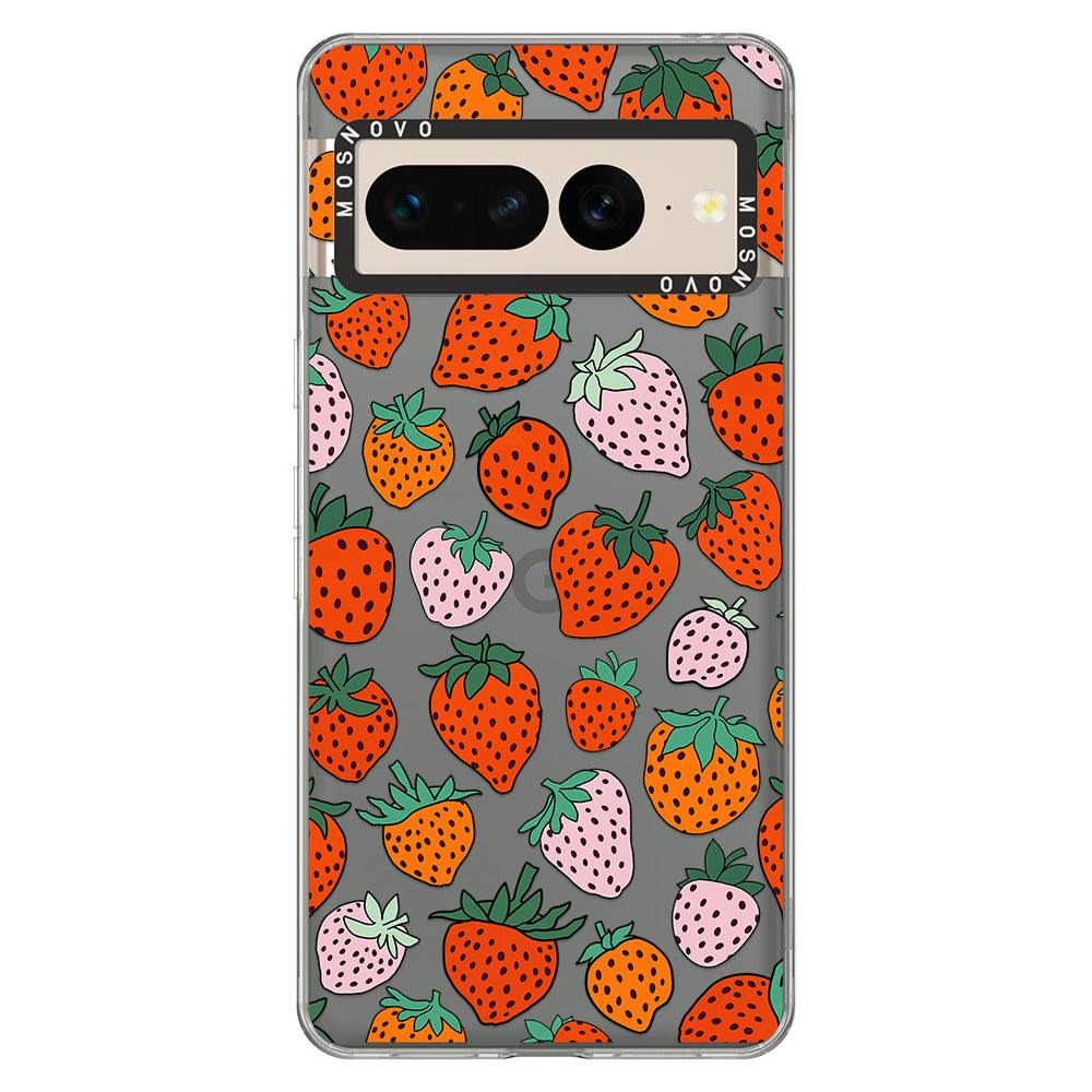 Cute Strawberry Phone Case - Google Pixel 7 Pro Case - MOSNOVO