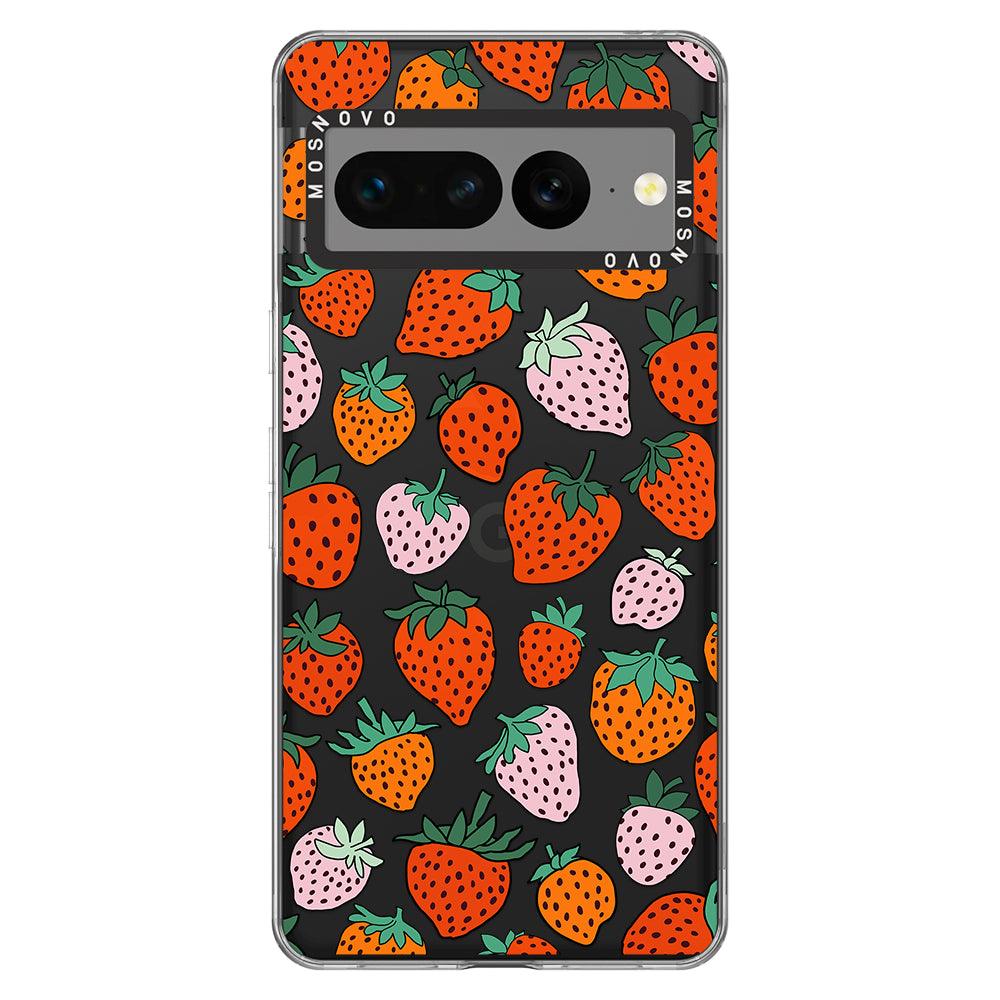 Cute Strawberry Phone Case - Google Pixel 7 Pro Case - MOSNOVO