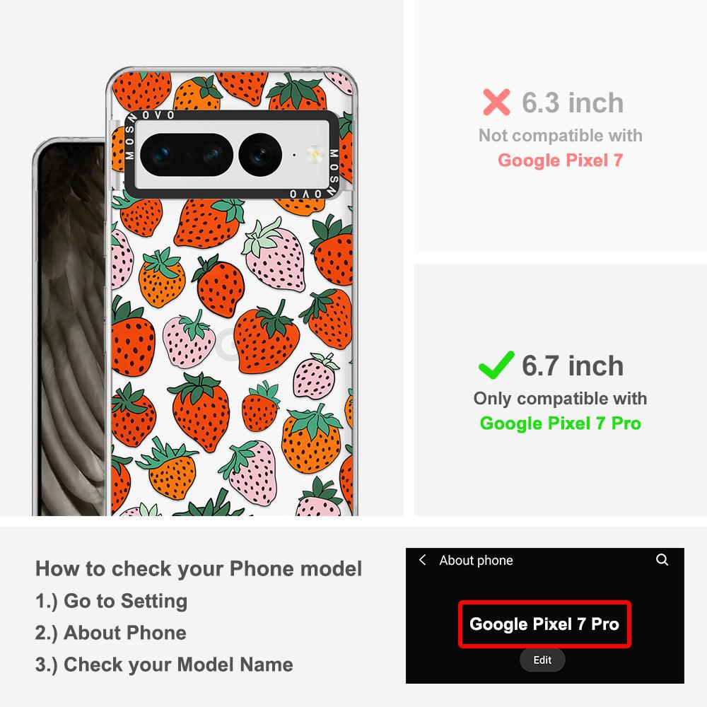 Cute Strawberry Phone Case - Google Pixel 7 Pro Case - MOSNOVO