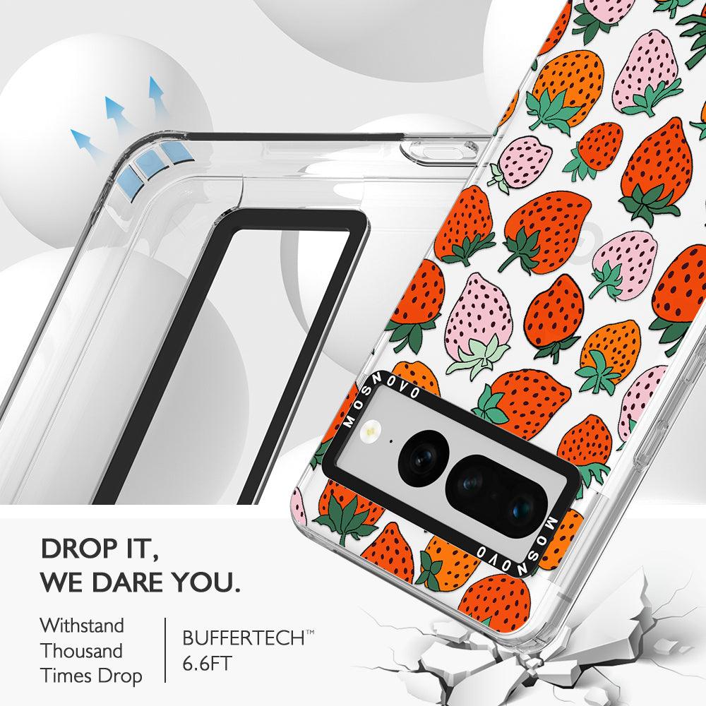 Cute Strawberry Phone Case - Google Pixel 7 Pro Case - MOSNOVO