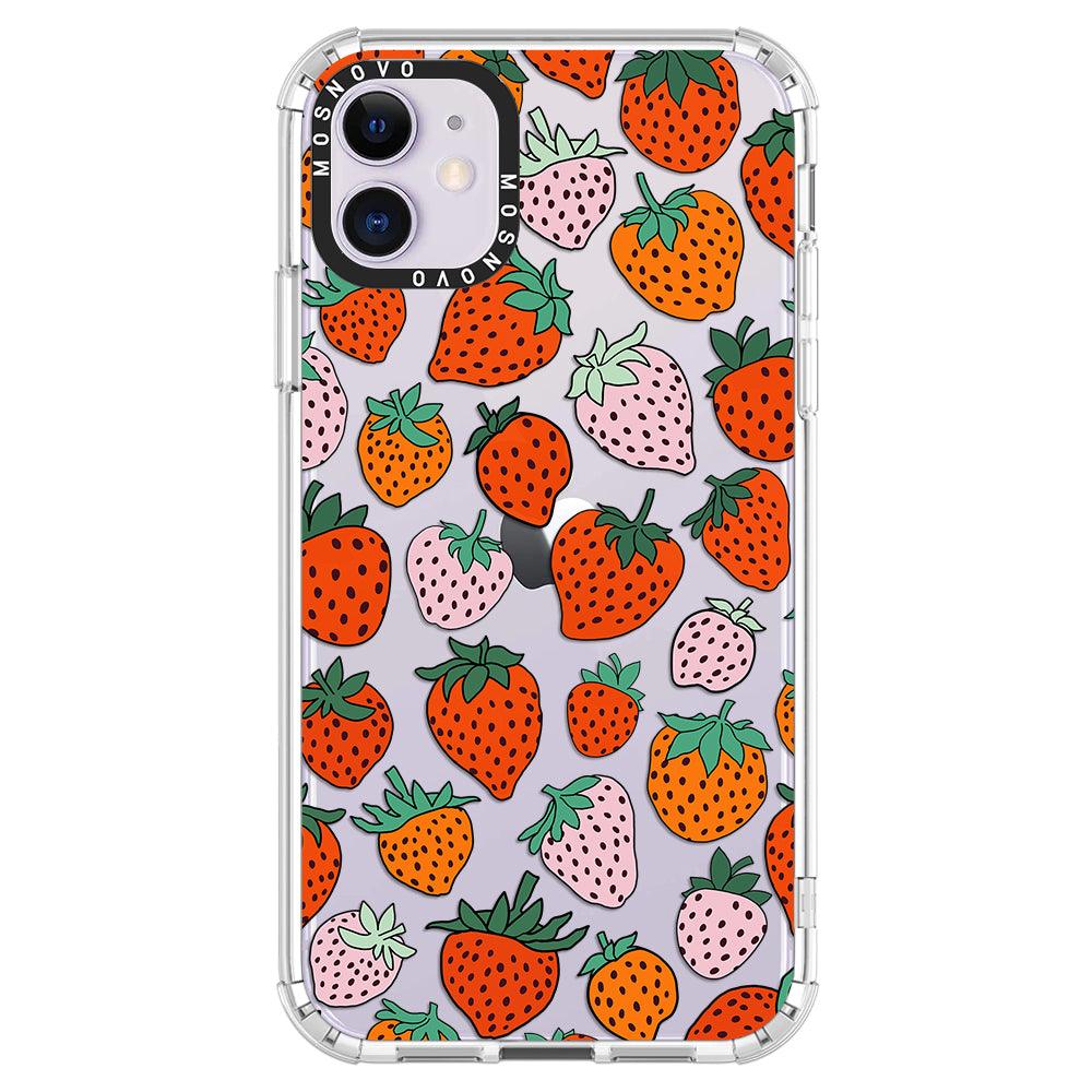 Cute Strawberry Phone Case - iPhone 11 Case - MOSNOVO