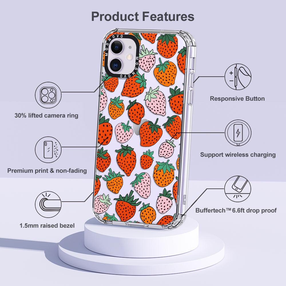 Cute Strawberry Phone Case - iPhone 11 Case - MOSNOVO