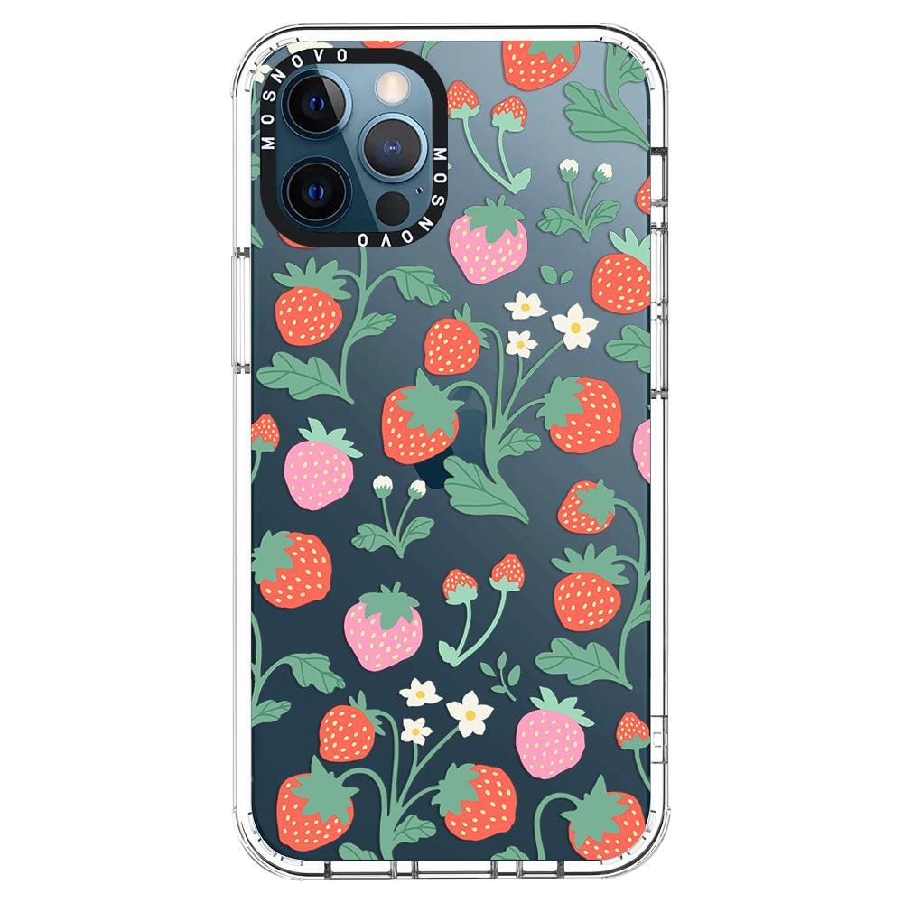 Cute Strawberry Phone Case - iPhone 12 Pro Max Case - MOSNOVO