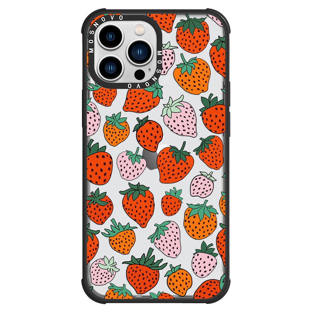 Cute Strawberry Phone Case - iPhone 13 Pro Max Case - MOSNOVO