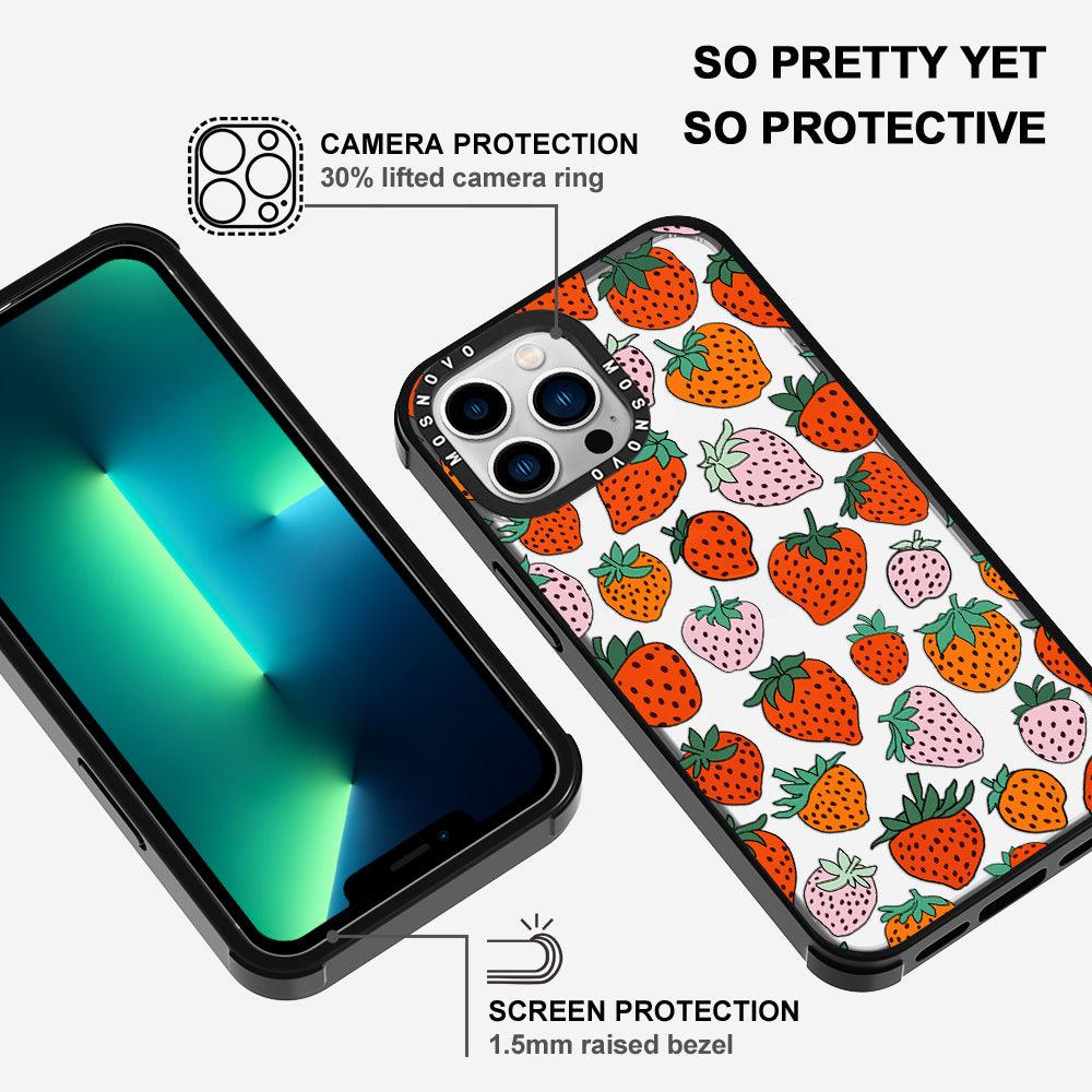 Cute Strawberry Phone Case - iPhone 13 Pro Max Case - MOSNOVO