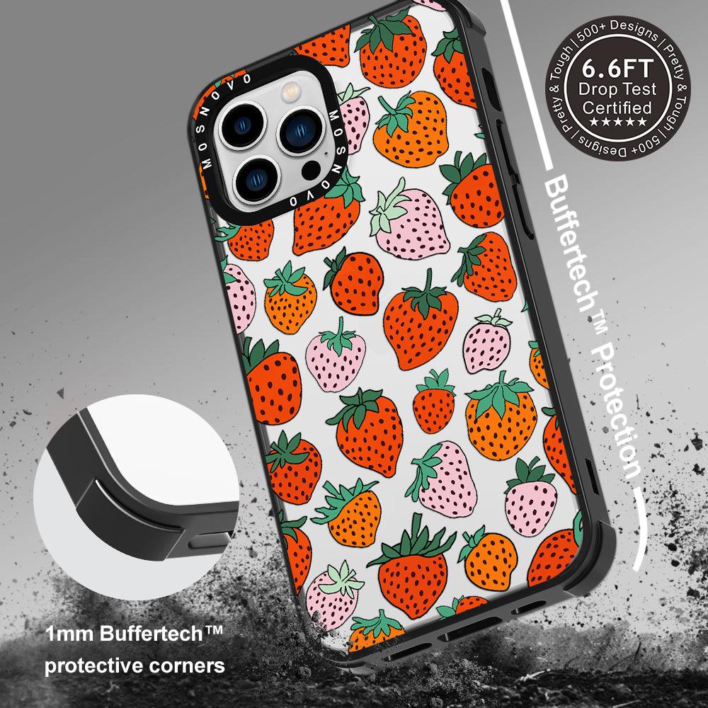 Cute Strawberry Phone Case - iPhone 13 Pro Max Case - MOSNOVO