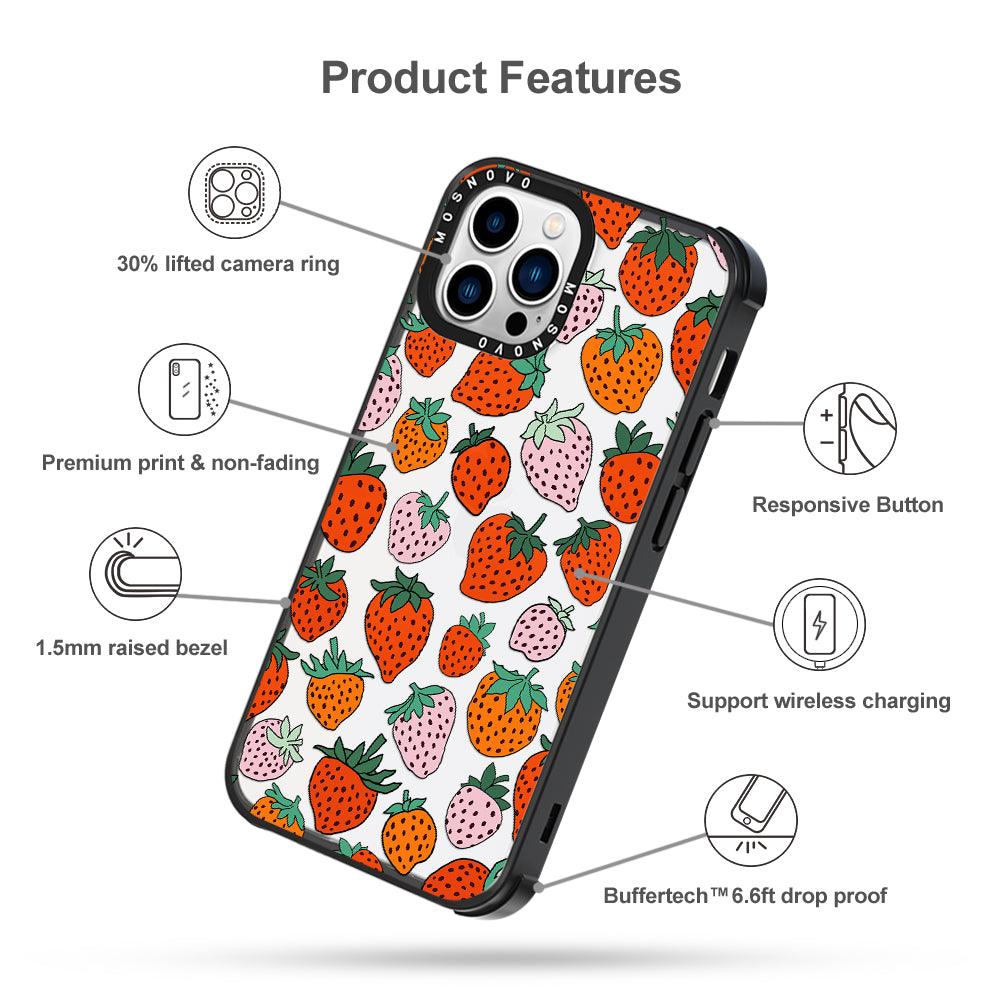 Cute Strawberry Phone Case - iPhone 13 Pro Max Case - MOSNOVO