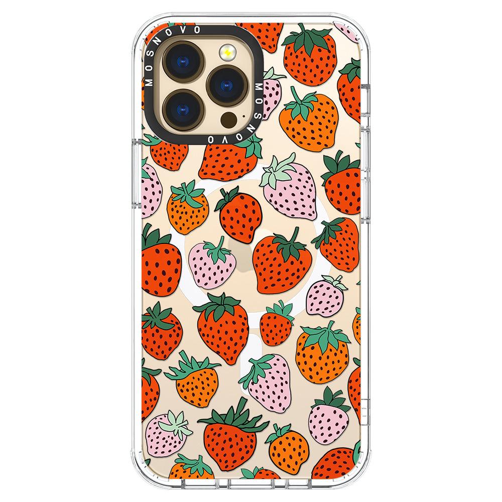 Cute Strawberry Phone Case - iPhone 13 Pro Max Case - MOSNOVO