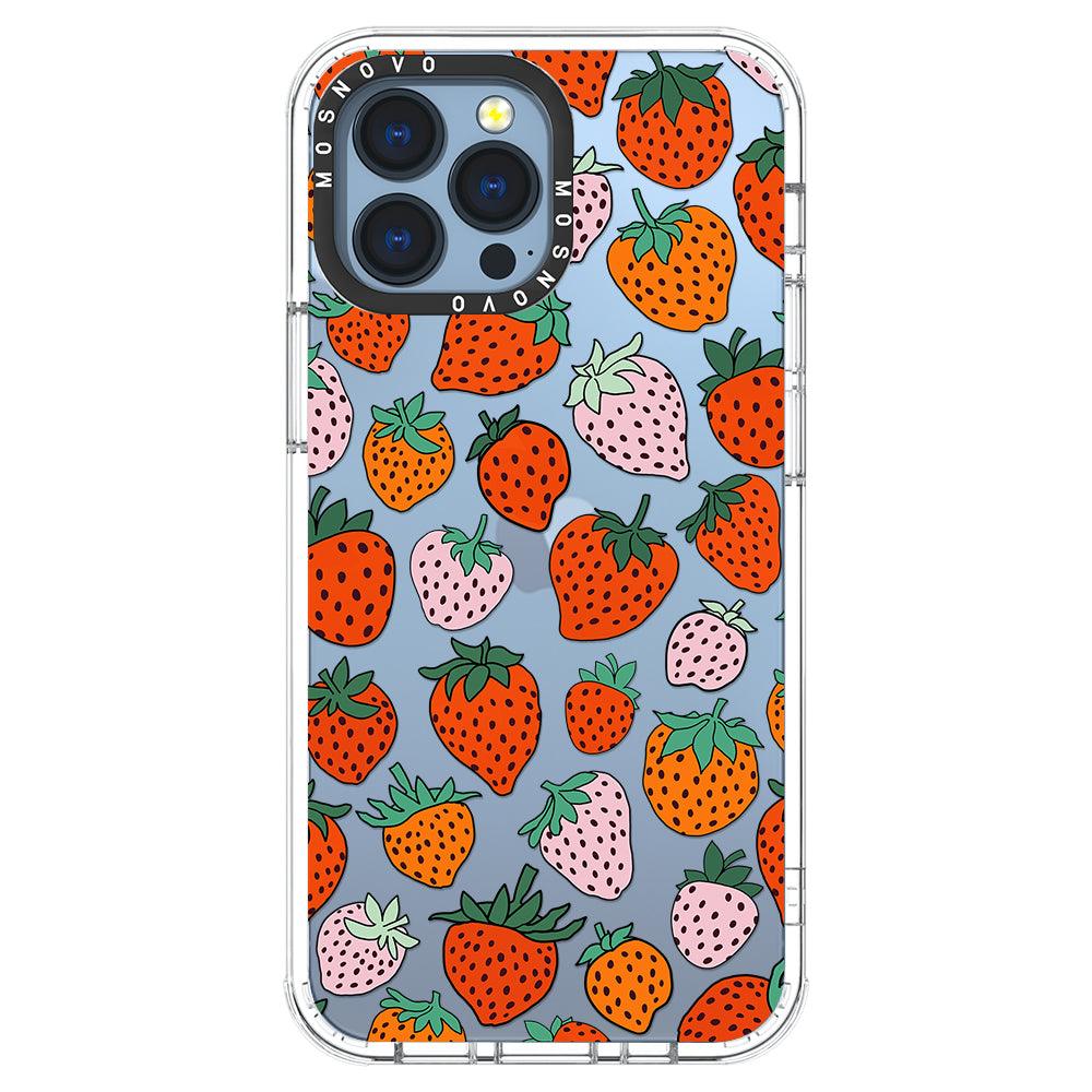 Cute Strawberry Phone Case - iPhone 13 Pro Max Case - MOSNOVO