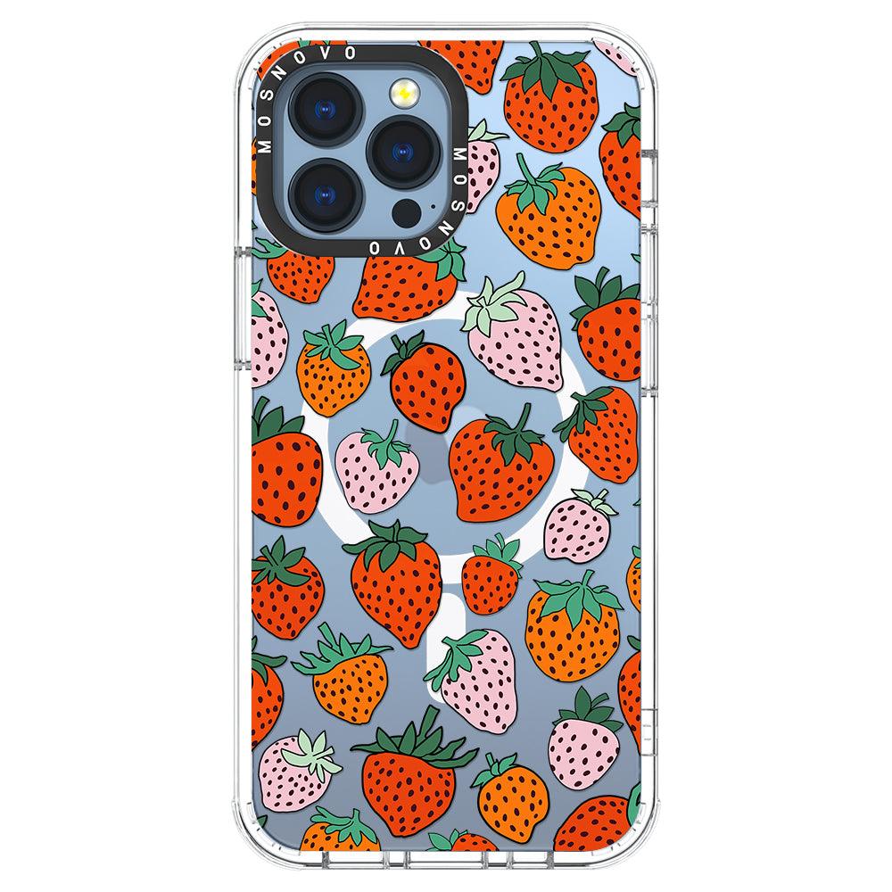 Cute Strawberry Phone Case - iPhone 13 Pro Max Case - MOSNOVO