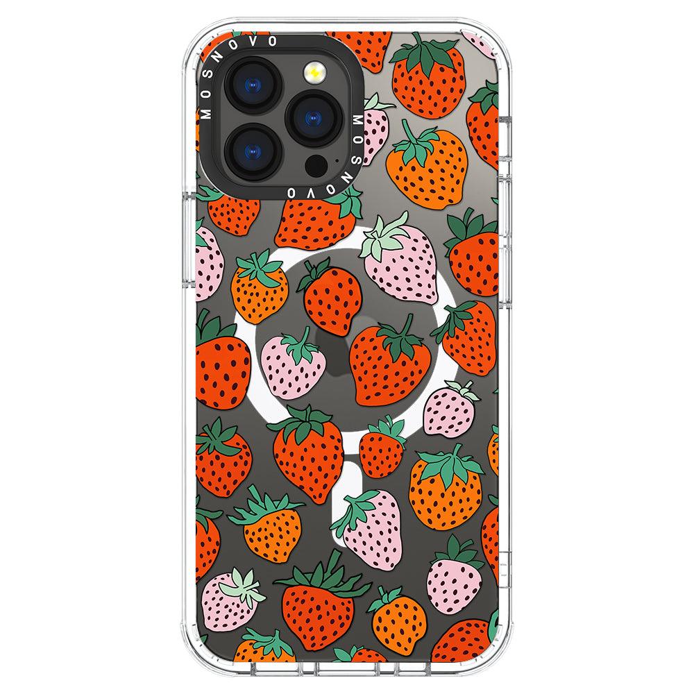 Cute Strawberry Phone Case - iPhone 13 Pro Max Case - MOSNOVO