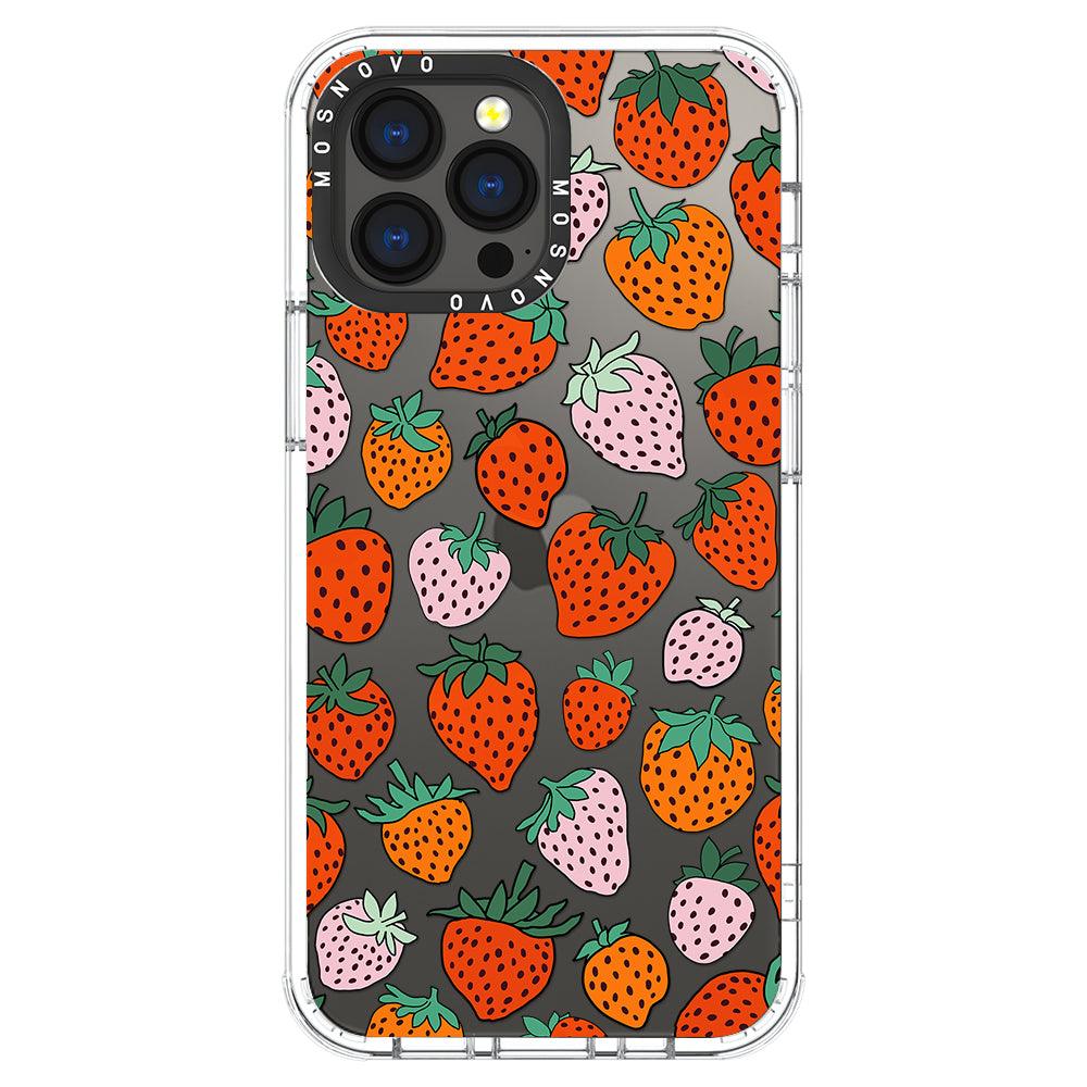 Cute Strawberry Phone Case - iPhone 13 Pro Max Case - MOSNOVO