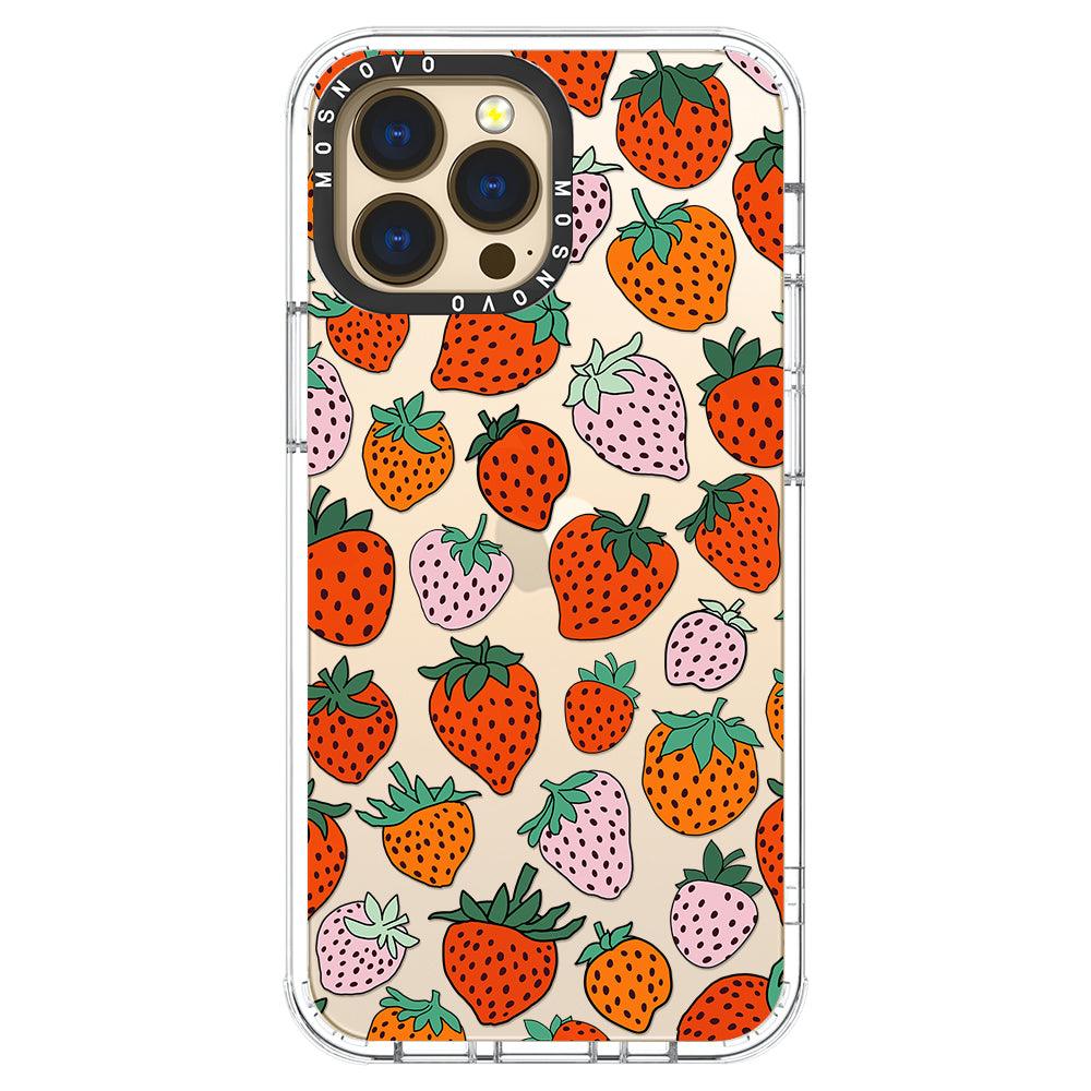 Cute Strawberry Phone Case - iPhone 13 Pro Max Case - MOSNOVO