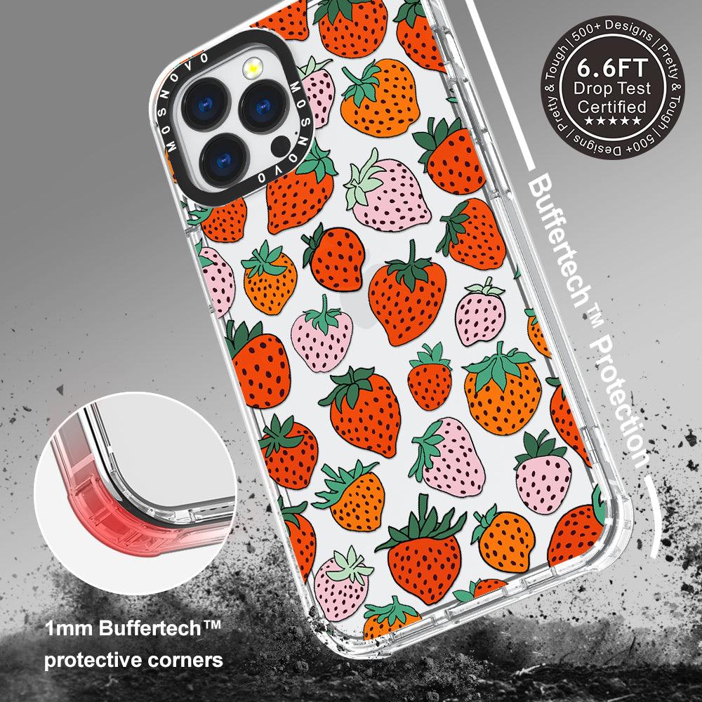 Cute Strawberry Phone Case - iPhone 13 Pro Max Case - MOSNOVO