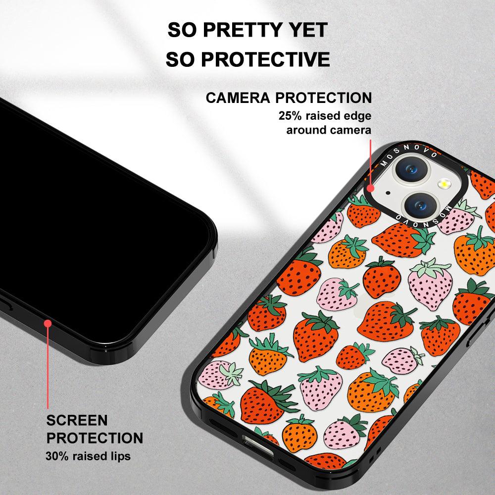Cute Strawberry Phone Case - iPhone 14 Case - MOSNOVO