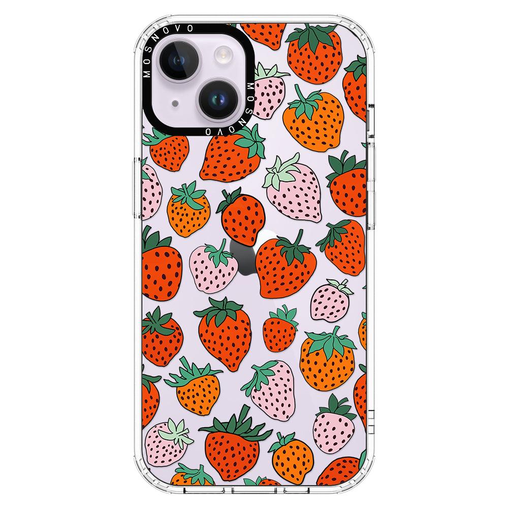 Cute Strawberry Phone Case - iPhone 14 Plus Case - MOSNOVO