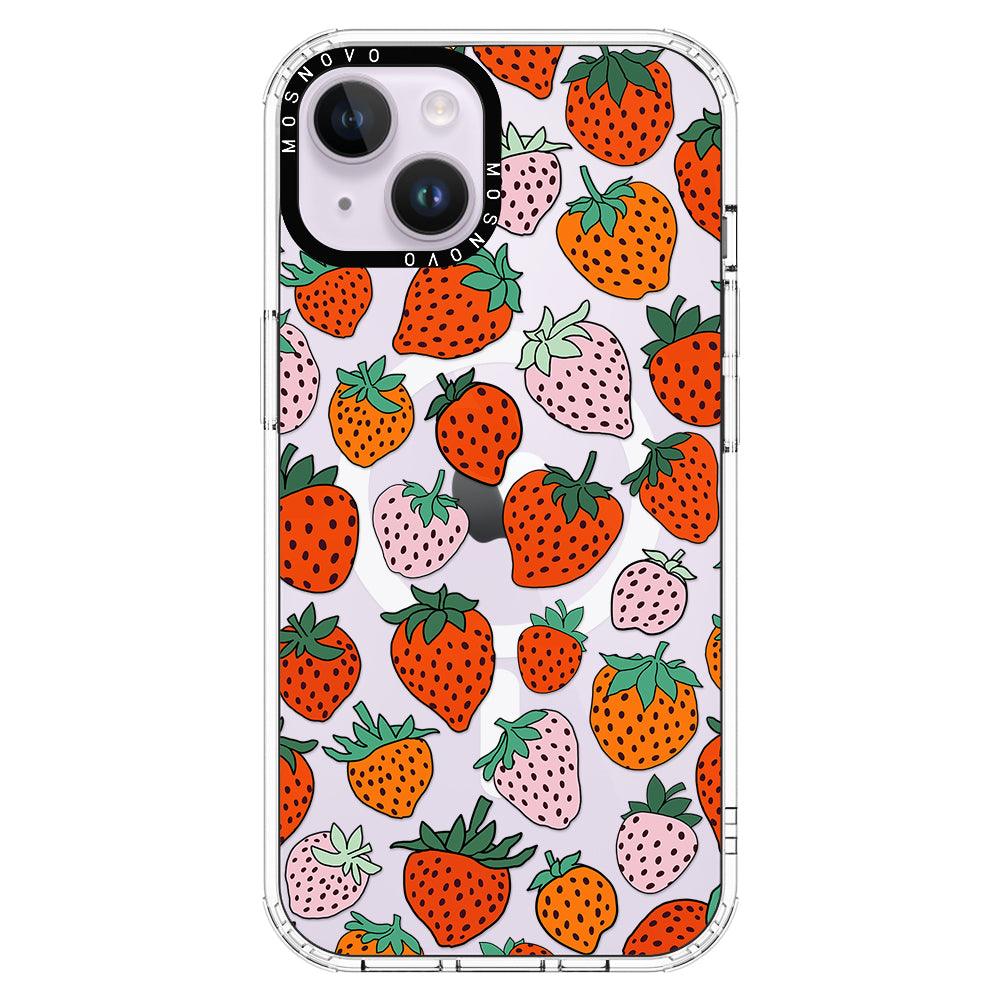 Cute Strawberry Phone Case - iPhone 14 Plus Case - MOSNOVO