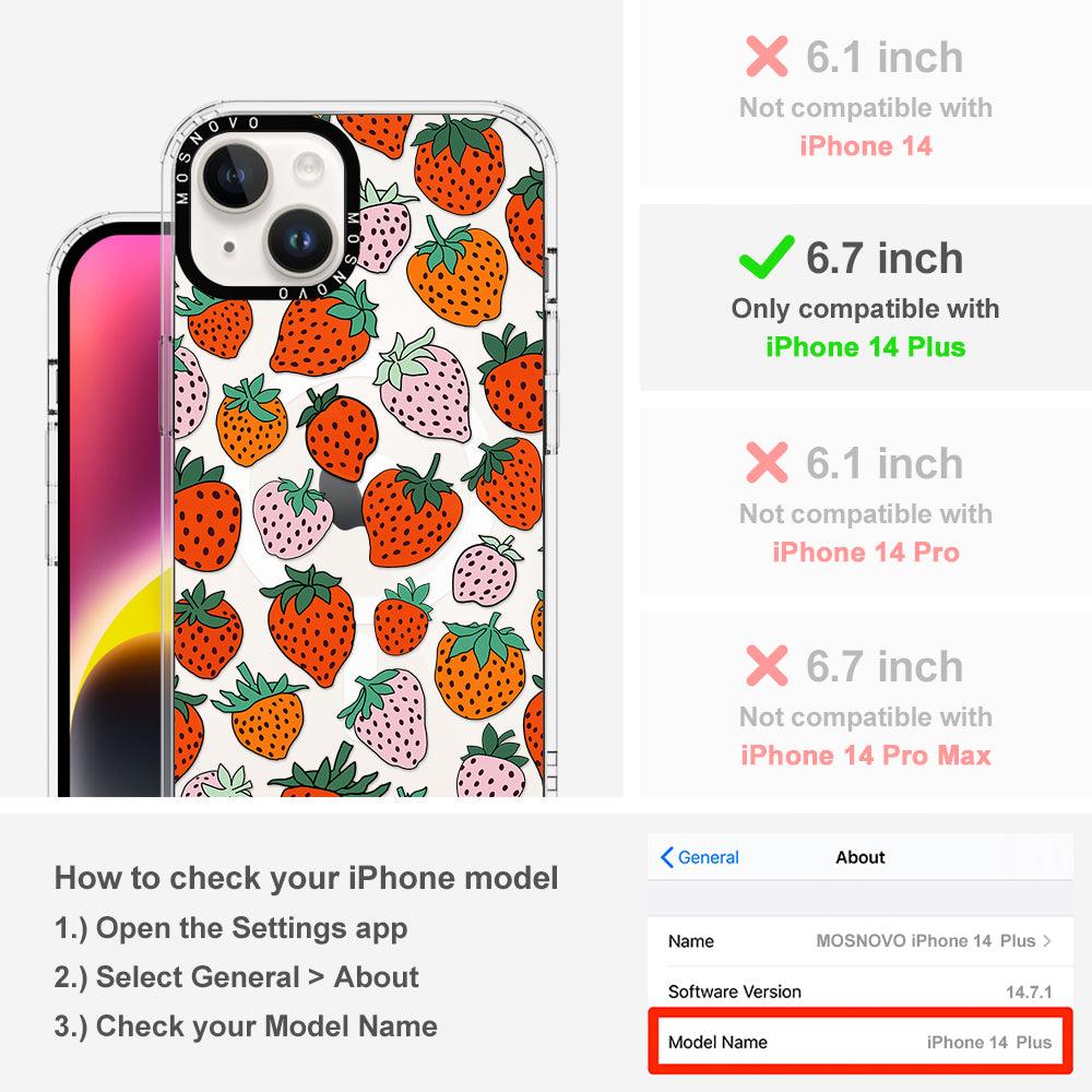 Cute Strawberry Phone Case - iPhone 14 Plus Case - MOSNOVO