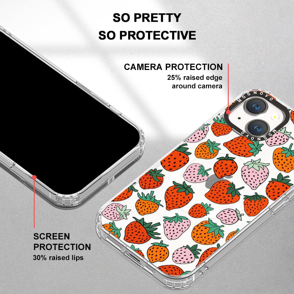 Cute Strawberry Phone Case - iPhone 14 Plus Case - MOSNOVO