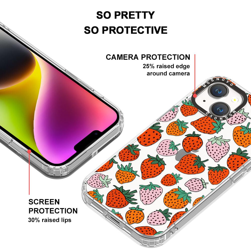 Cute Strawberry Phone Case - iPhone 14 Plus Case - MOSNOVO